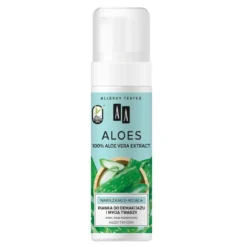 AA Aloes 100% aloe vera extract pianka do demakijażu i mycia twarzy nawilżająco-kojąca 150ml