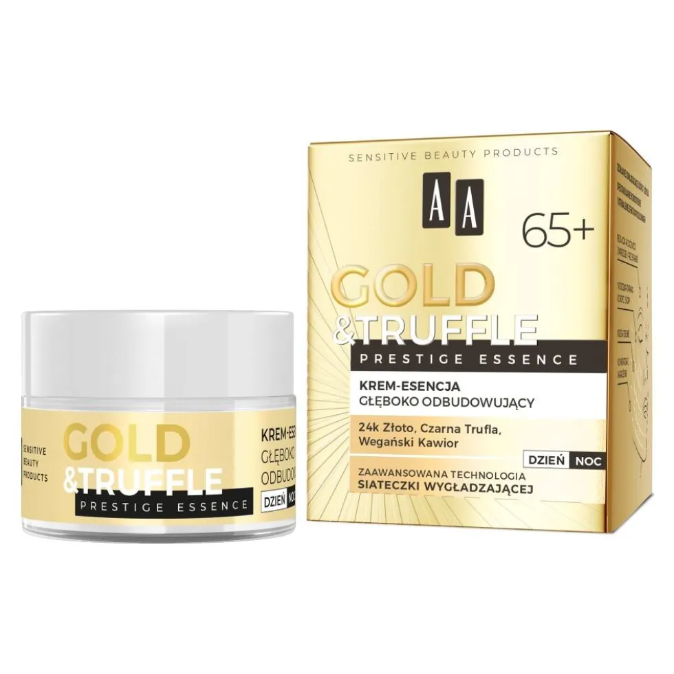 AA Gold & Truffles Prestige Essence 65+ głęboko odbudowujący krem-esencja 50ml