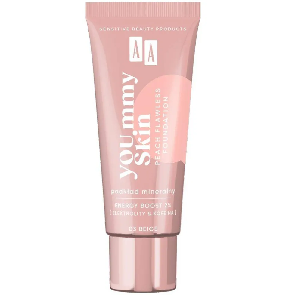 AA YOU.mmy Skin Peach Flawless Foundation podkład mineralny 03 Beige 30ml