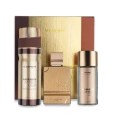 Al Haramain Amber Oud Gold Edition zestaw woda perfumowana spray 75ml + woda perfumowana spray 30ml + dezodorant spray 200ml