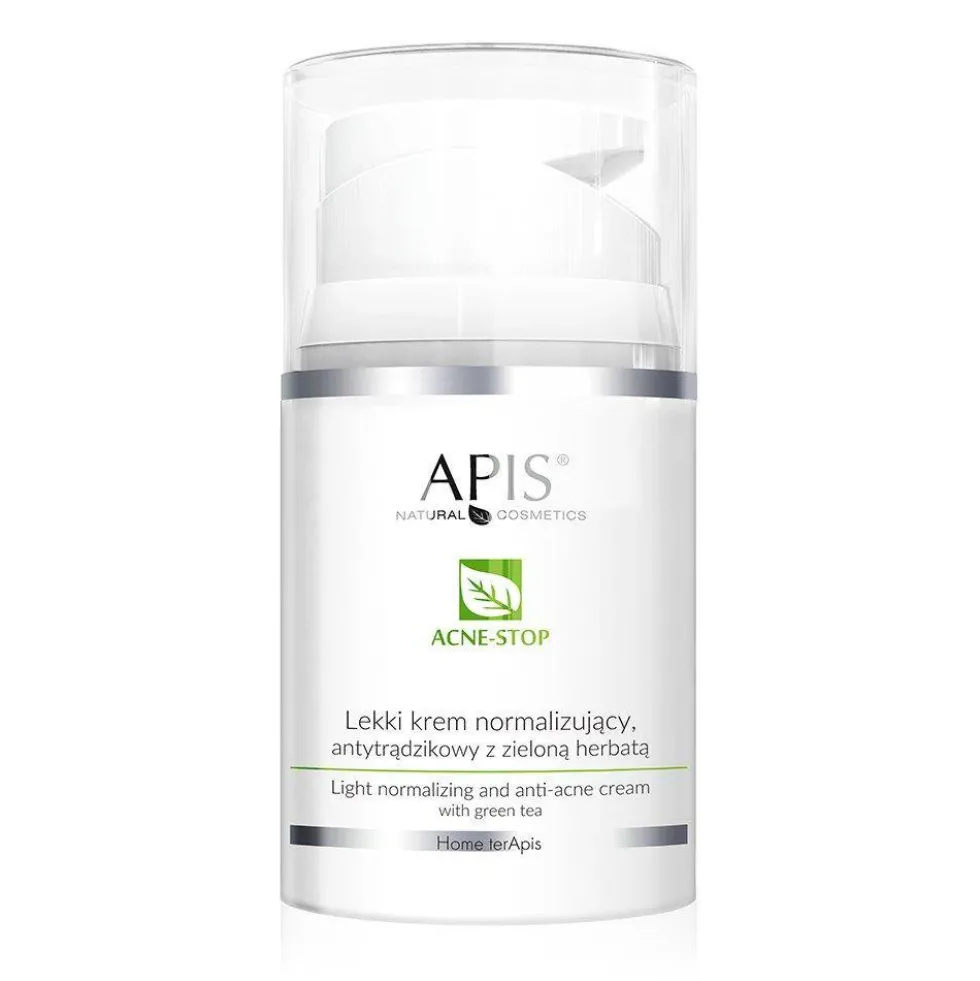 APIS Acne-Stop lekki krem normalizujący antytrądzikowy z zieloną herbatą 50ml