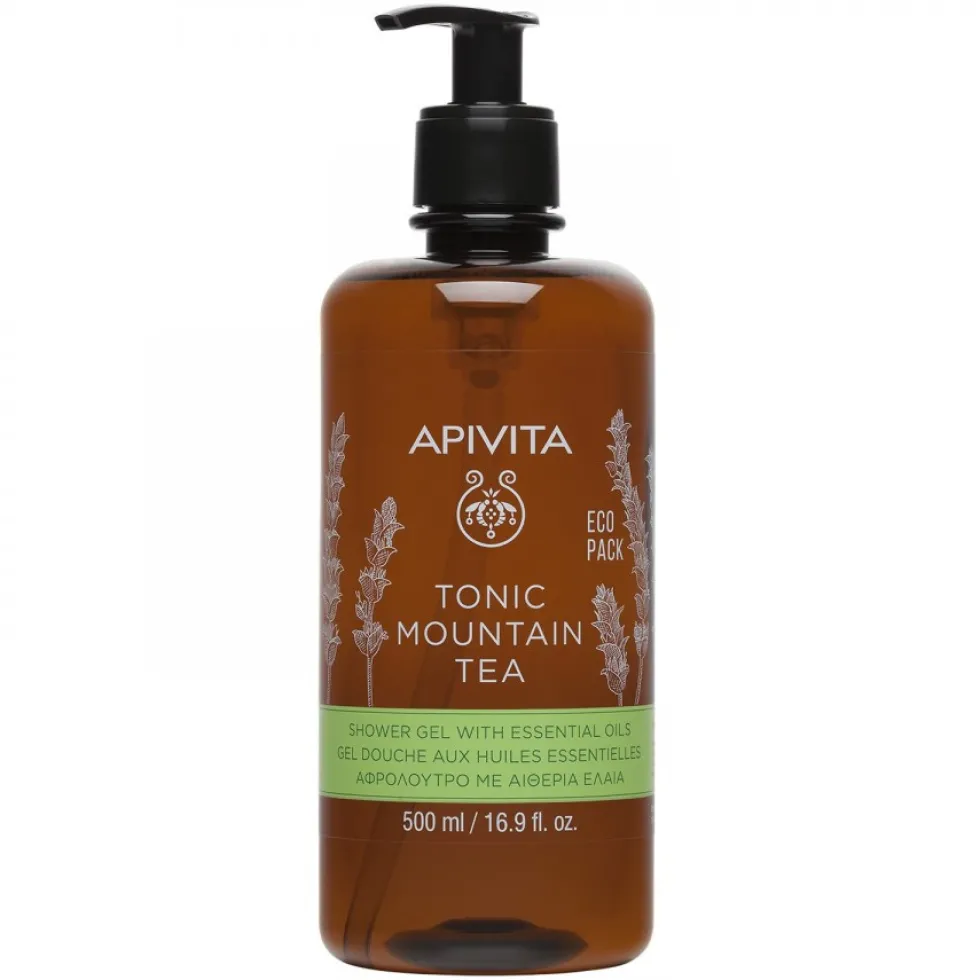 Apivita Tonic Mountain Tea Shower Gel tonizujący żel pod prysznic z górską herbatą i olejkami eterycznymi 500ml