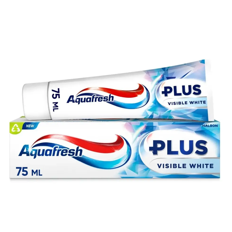 Aquafresh Plus Visible White pasta do zębów z fluorkiem 75ml