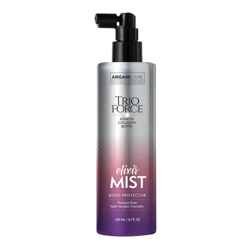 Arganicare Trio Force Elixir Mist spray termoochronny przeciw puszeniu się włosów 200ml
