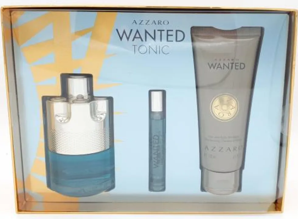 Azzaro Wanted Tonic zestaw woda toaletowa spray 100ml + żel pod prysznic 100ml + woda toaletowa spray 7.5ml