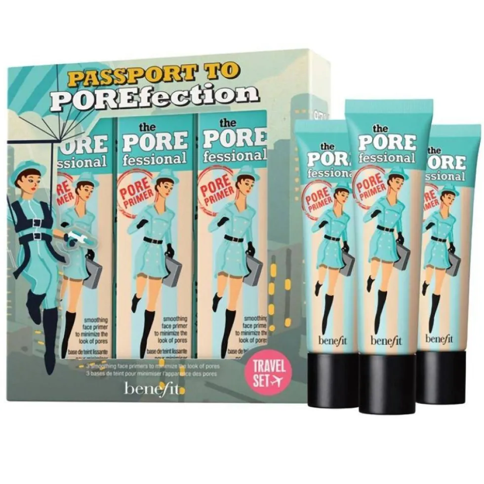 Benefit Passport to Porefection Porefessional Face Primer Trio Travel Set zestaw baz pod makijaż 3x22ml