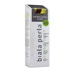Biała Perła Bamboo Carbon & Aloe czarna pasta wybielająca do zębów 75ml