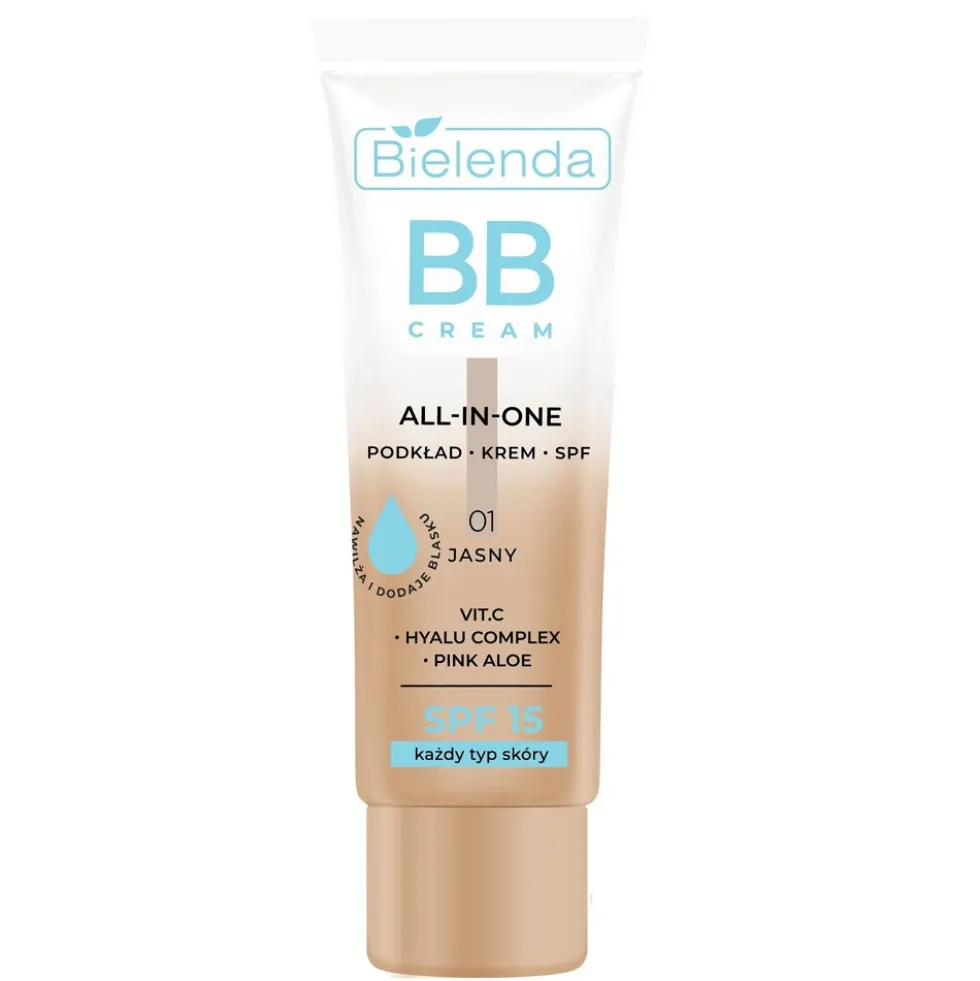 Bielenda All-In-One BB Cream multifunkcyjny krem BB SPF15 każdy typ skóry 01 Jasny 30g
