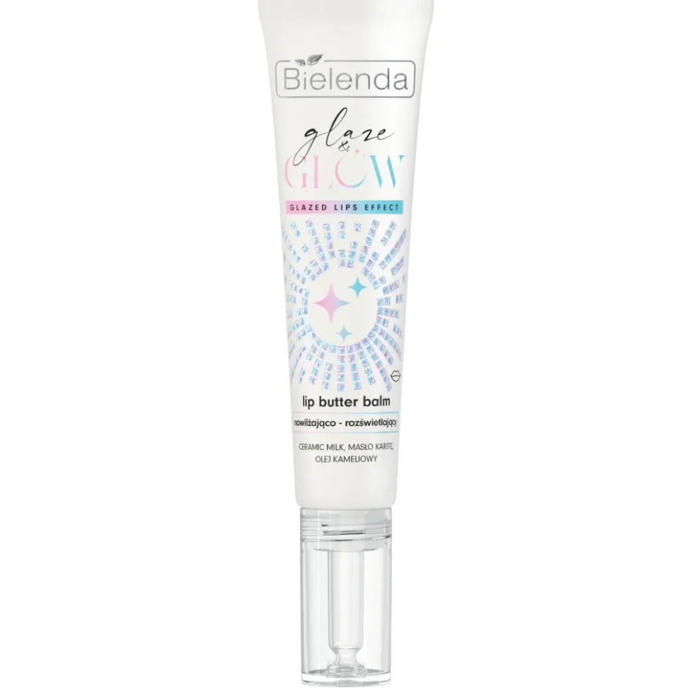 Bielenda Glaze & Glow Lip Butter Balm nawilżająco-rozświetlający balsam do ust White Pearl 10g