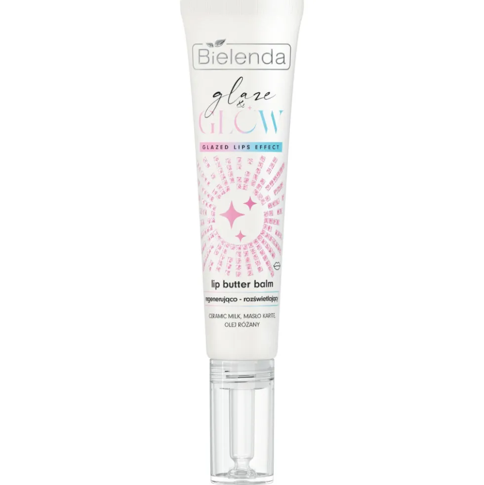 Bielenda Glaze & Glow Lip Butter Balm regenerująco-rozświetlający balsam do ust Rose Pearl 10g