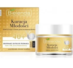 Bielenda Kuracja Młodości nawilżający krem przeciwzmarszczkowy z ekstraktem ze śluzu ślimaka 40+ na dzień/noc 50ml