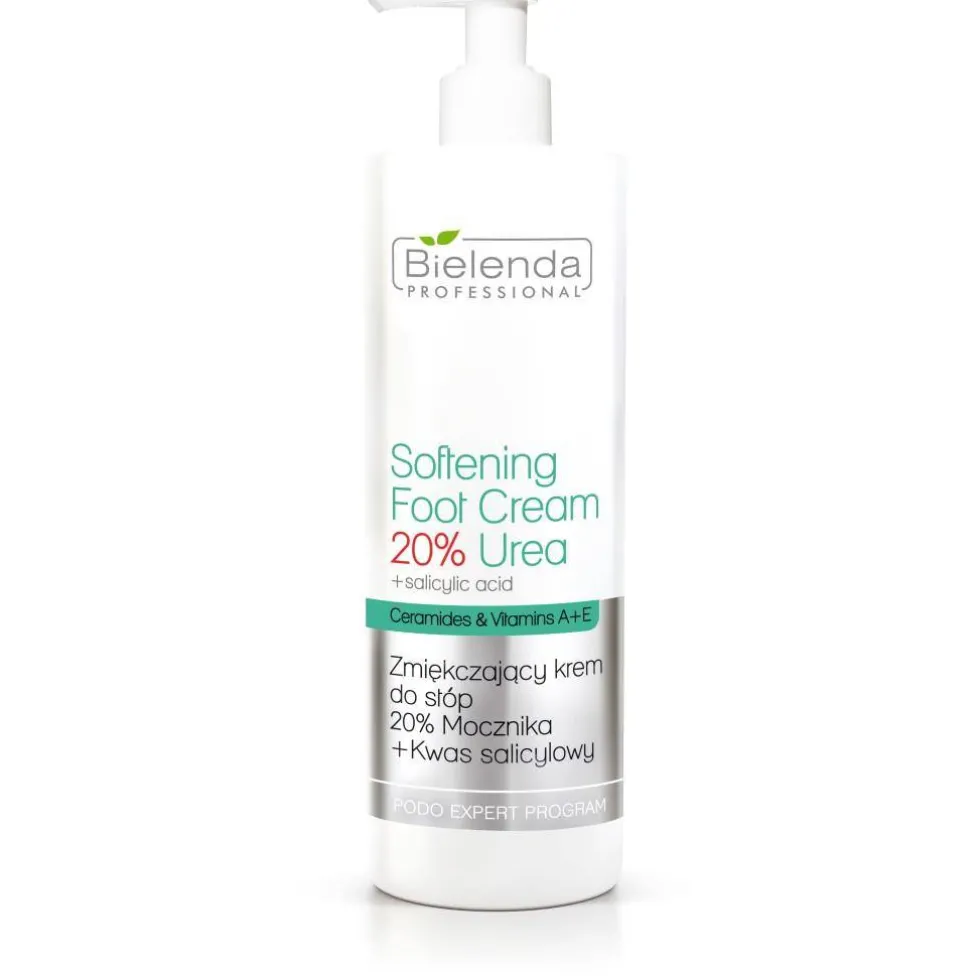 Bielenda Professional Softening Foot Cream 20% Urea zmiękczający krem do stóp 20% Mocznika + Kwas Salicylowy 500ml