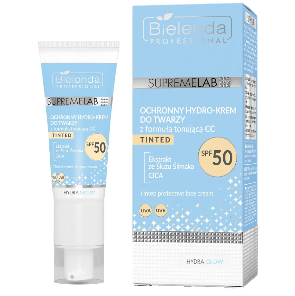Bielenda Professional SupremeLab Hydra Glow ochronny hydro-krem do twarzy z formułą tonującą CC SPF50 40ml