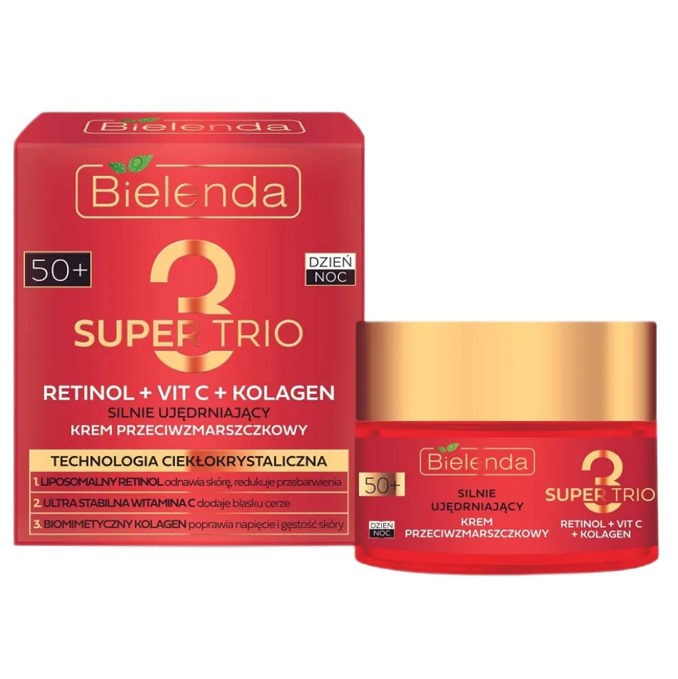 Bielenda Super Trio silnie ujędrniający krem przeciwzmarszczkowy 50+ 50ml