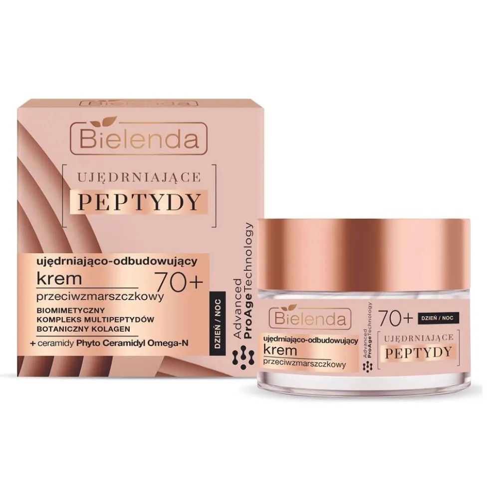 Bielenda Ujędrniające Peptydy 70+ ujędrniająco-odbudowujący krem przeciwzmarszczkowy na dzień i noc 50ml