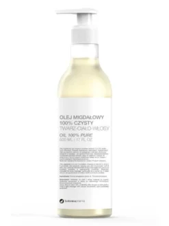 Botanicapharma Olej migdałowy 100% czysty do twarzy ciała i włosów pompka 500ml