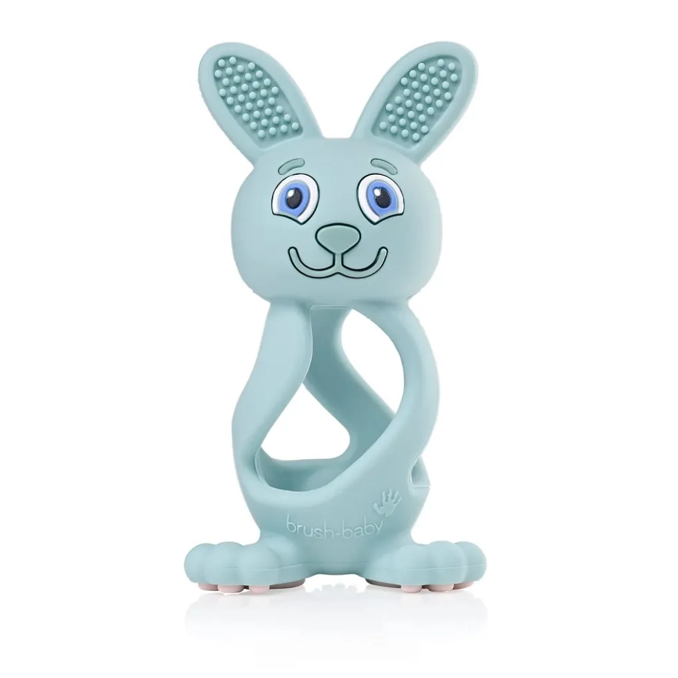 Brush-Baby Bobbie Bunny Teether zabawka-gryzak dla niemowląt Eucalyptus Green