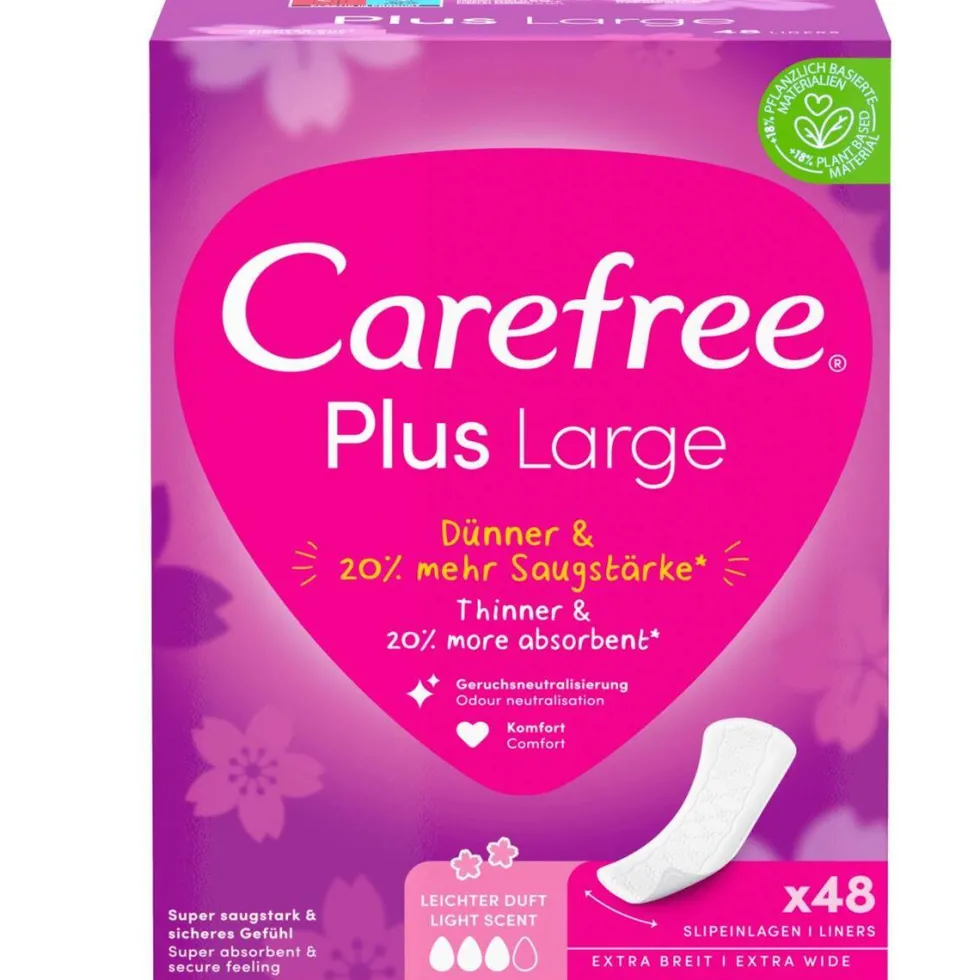 Carefree Plus Large wkładki higieniczne Light Scent 48szt.