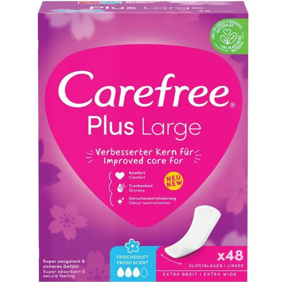 Carefree Plus Large wkładki higieniczne świeży zapach 48szt.