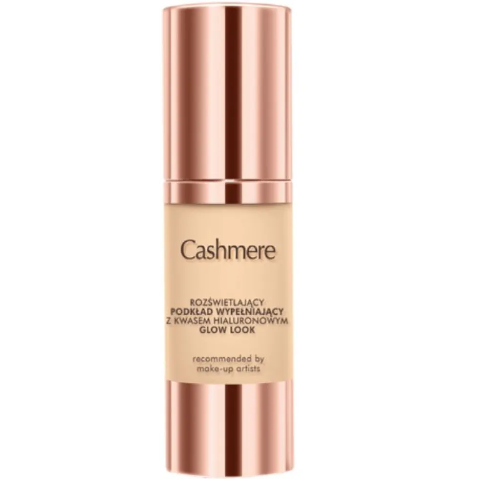 Cashmere Glow Look rozświetlający podkład wypełniający z kwasem hialuronowym Beige 30ml