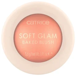 Catrice Soft Glam Baked Blush róż wypiekany rozświetlający 020 Peachy Breeze 5.6g