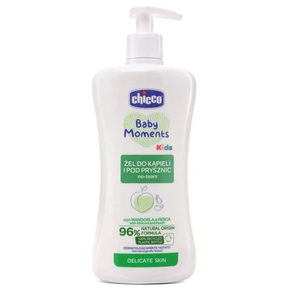 Chicco Baby Moments Kids żel do kąpieli i pod prysznic dla skóry delikatnej 0m+ 500ml