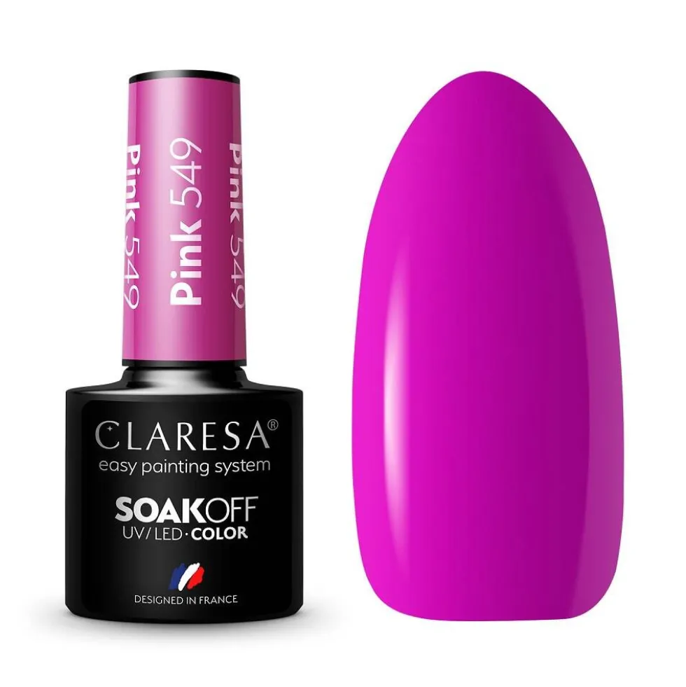 Claresa Color Soak Off UV/LED Pink lakier hybrydowy 513 5g