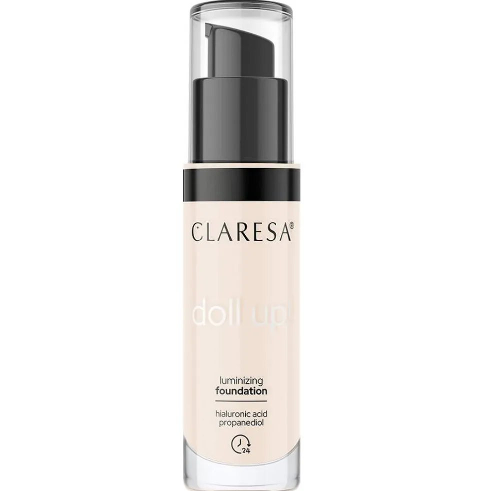 Claresa Doll Up! podkład rozświetlający do twarzy 02 Light 34g
