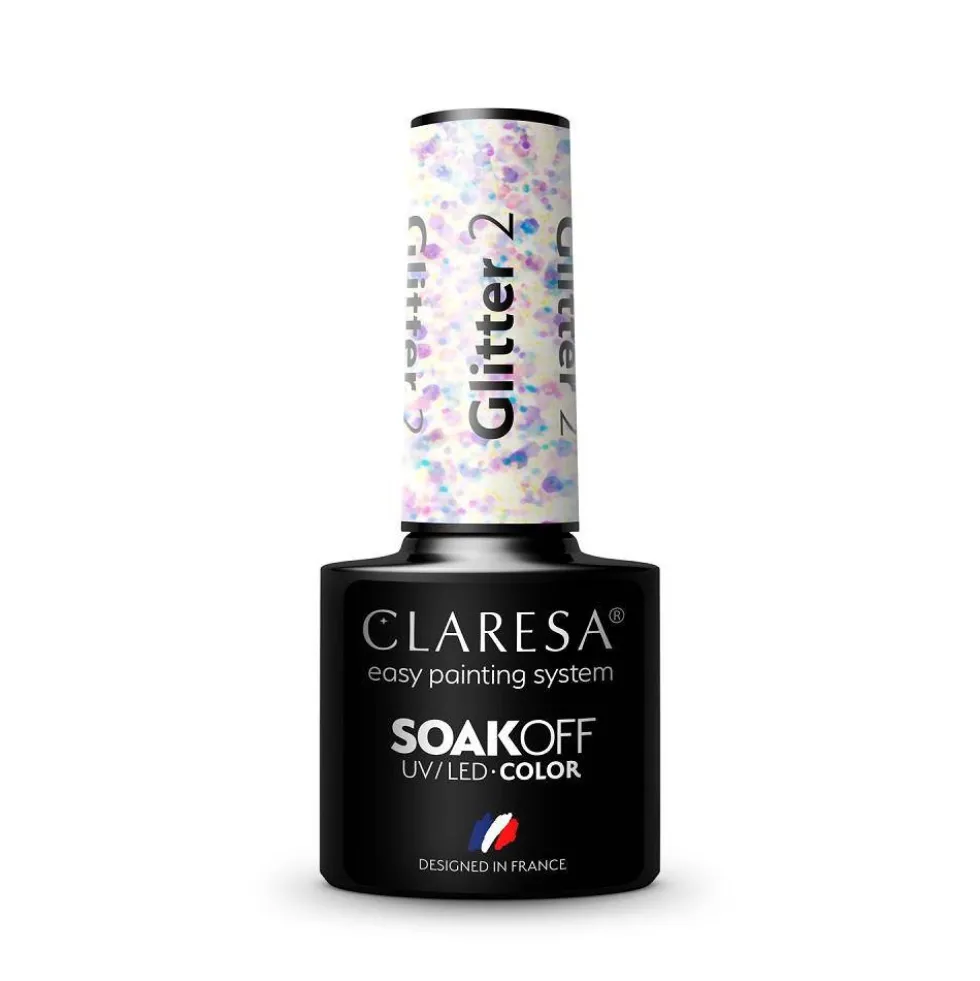Claresa Soak Off UV/LED Glitter lakier hybrydowy 2 5g