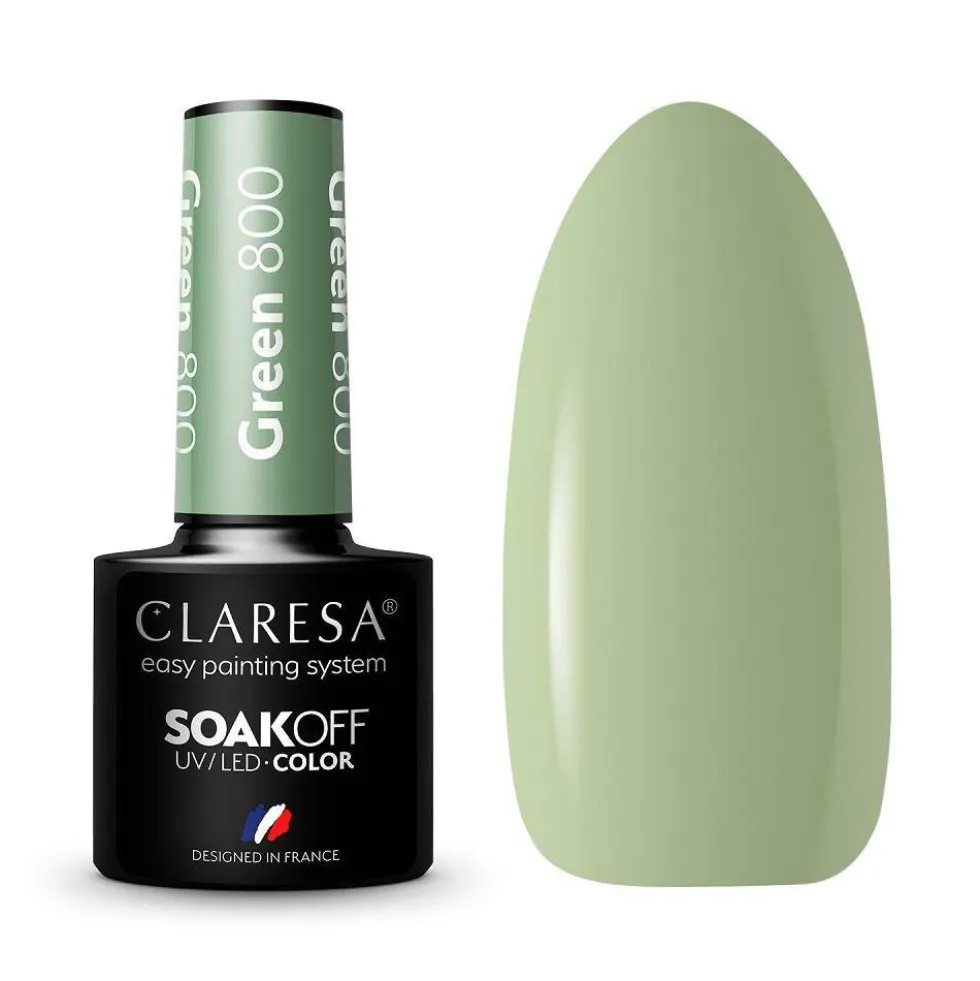 Claresa Soak Off UV/LED Green lakier hybrydowy 800 5g