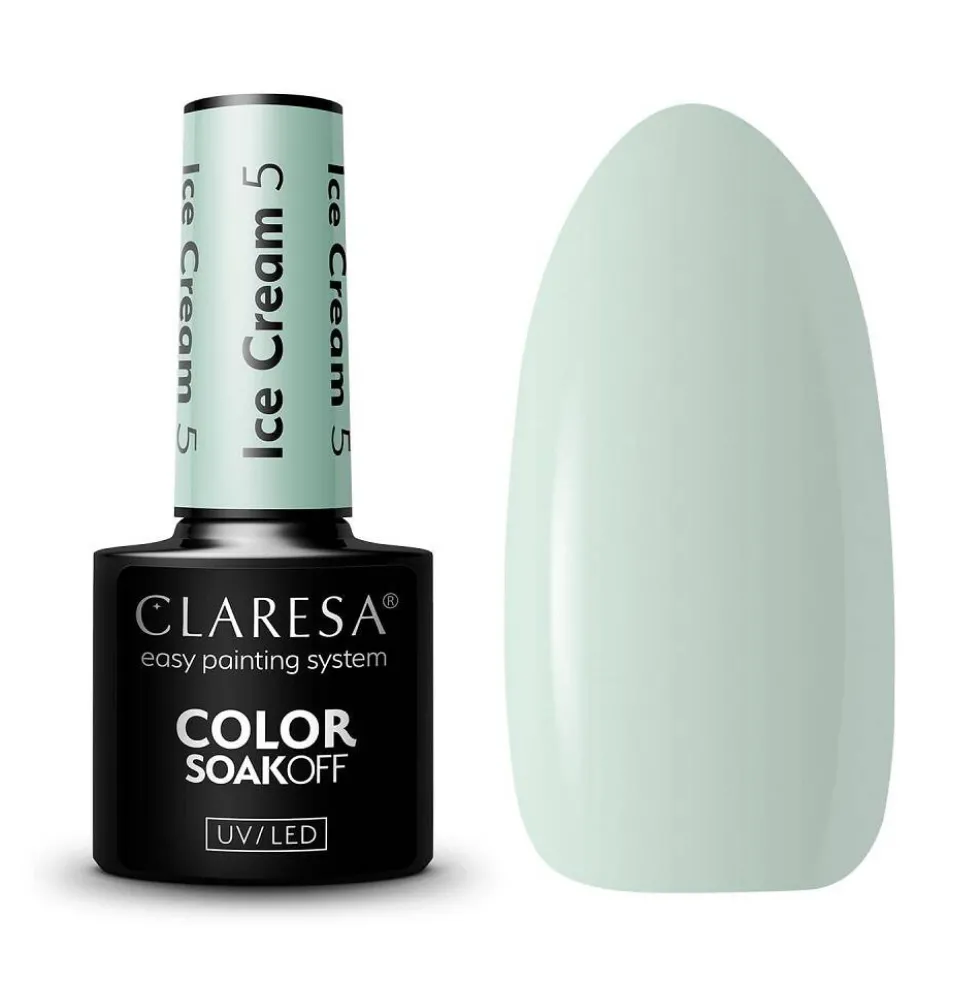 Claresa Soak Off UV/LED Ice Cream lakier hybrydowy 5 5g