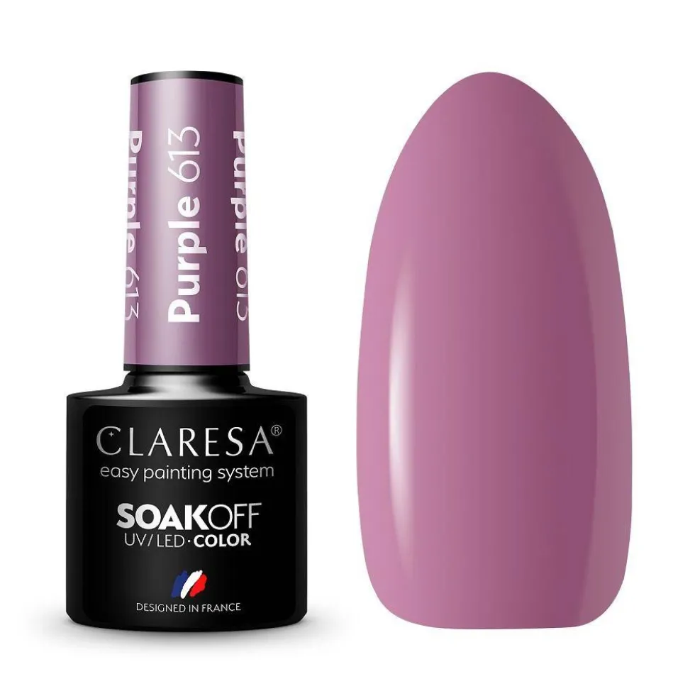 Claresa Soak Off UV/LED Purple lakier hybrydowy 613 5g