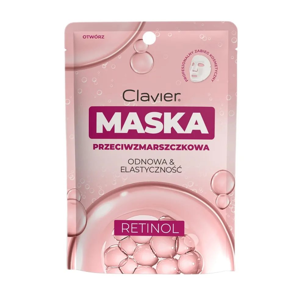 Clavier Maska przeciwzmarszczkowa w płachcie z retinolem 25ml