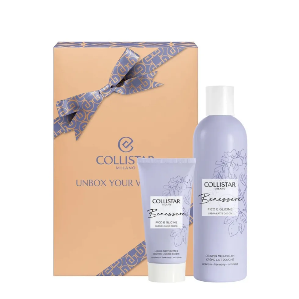 Collistar Unbox Your Wellness zestaw kremowe mleczko pod prysznic 250ml + miękkie masło do ciała 50ml
