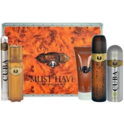 Cuba Gold Must Have zestaw woda toaletowa spray 100ml + woda toaletowa spray 35ml + dezodorant spray 200ml + żel pod prysznic 200ml + woda po goleniu 100ml
