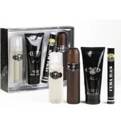 Cuba Original Cuba Black zestaw woda toaletowa spray 100ml + woda toaletowa spray 35ml + żel pod prysznic 200ml + woda po goleniu spray 100ml
