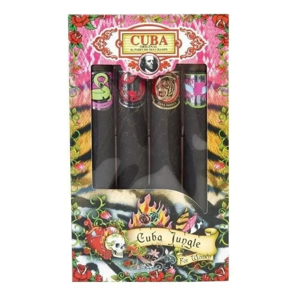 Cuba Original Cuba Jungle zestaw Snake woda perfumowana + Tiger woda perfumowana + Zebra woda perfumowana + Heartbreaker woda perfumowana 4x35ml