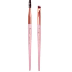 Donegal Mineral Pink pędzel do konturowania brwi + szczoteczka do brwi i rzęs