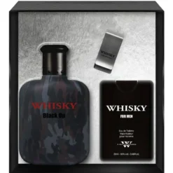 Evaflor Whisky Black Op zestaw woda toaletowa spray 100ml + woda toaletowa spray 20ml + klips na banknoty