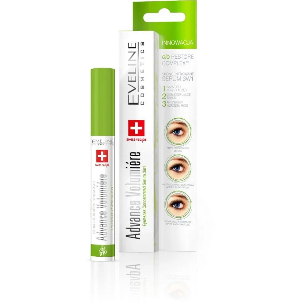 Eveline Cosmetics Advance Volumiere 3w1 skoncentrowane serum do rzęs 10ml