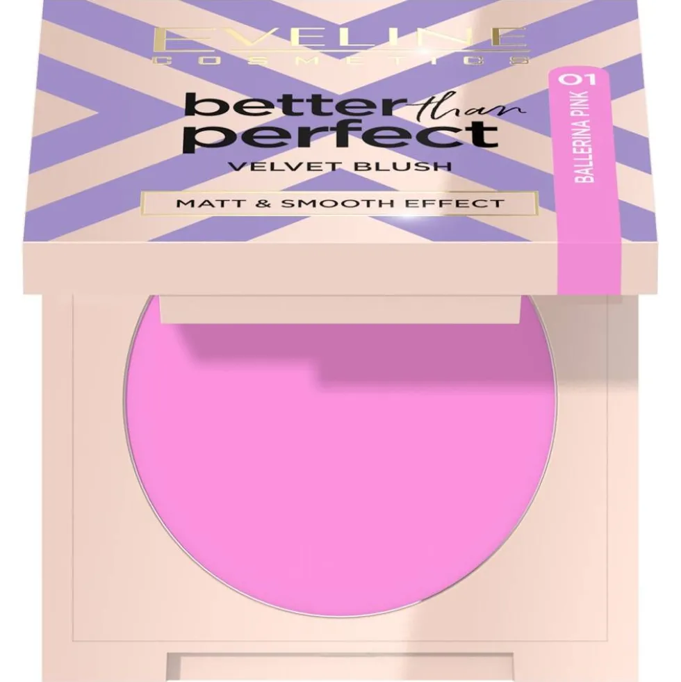 Eveline Cosmetics Better Than Perfect Velvet Blush róż prasowany 01 Ballerina Pink 2.3g