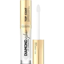 Eveline Cosmetics Diamond Glow Lip Luminizer top coat do ust z kwasem hialuronowym 01 Transparent 4.5ml