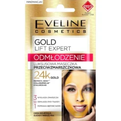 Eveline Cosmetics Gold Lift Expert luksusowa maseczka przeciwzmarszczkowa 3w1 7ml