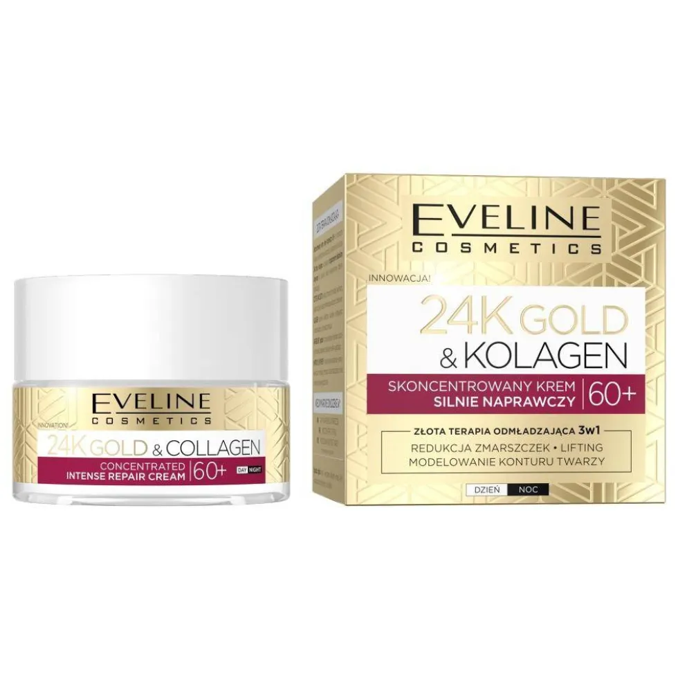 Eveline Cosmetics 24K Gold&Kolagen skoncentrowany krem silnie naprawczy 60+ 50ml