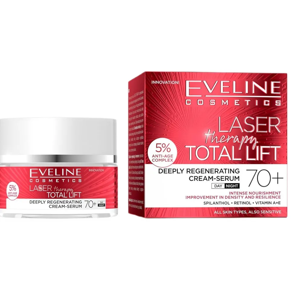 Eveline Cosmetics Laser Therapy Total Lift głęboko regenerujący krem-serum 70+ 50ml