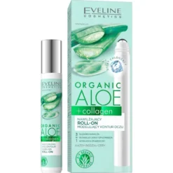 Eveline Cosmetics Organic Aloe + Collagen nawilżający roll-on modelujący kontur oczu 15ml