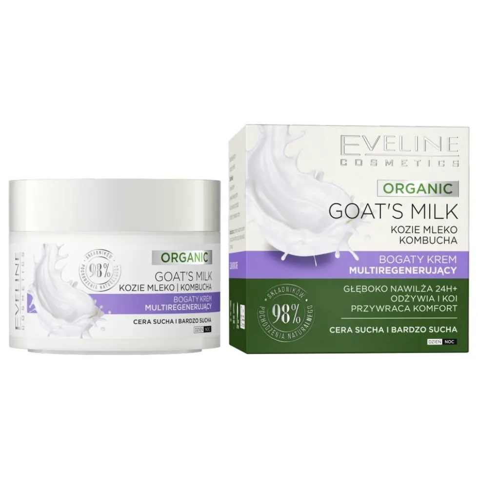 Eveline Cosmetics Organic Goat's Milk bogaty krem multiregenerujący 50ml