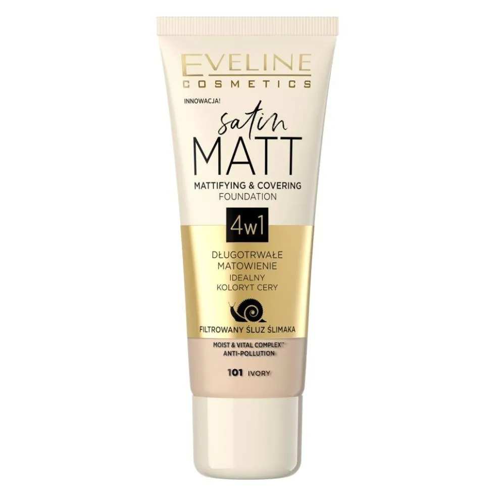 Eveline Cosmetics Satin Matt Foundation matujący podkład do twarzy 101 Ivory 30ml