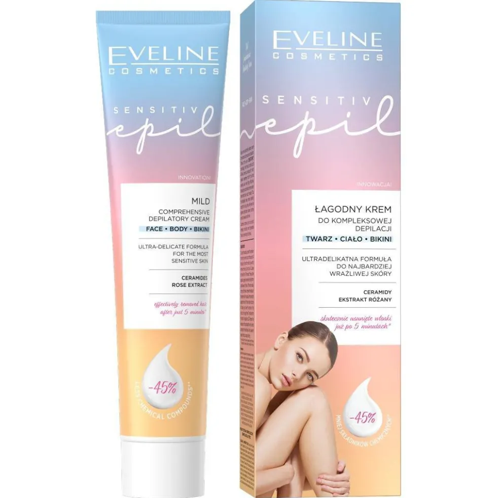 Eveline Cosmetics Sensitive Epil łagodny krem do kompleksowej depilacji 125ml
