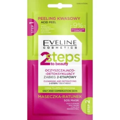 Eveline Cosmetics 2 Steps to Beauty oczyszczająco-detoksykujący zabieg 2-etapowy 2x4ml